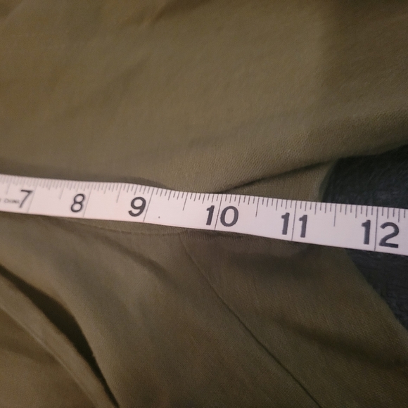 Love tree  linen cotton blend casual pants in olive sz M - Picture 8 of 9